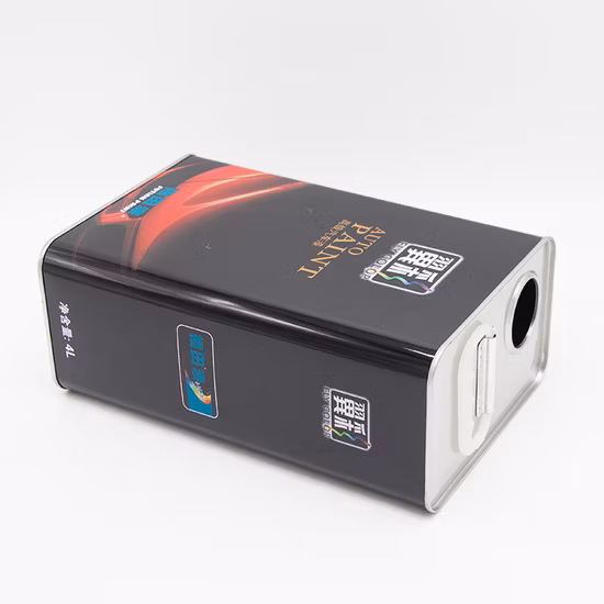 OEM 1 Liter Square Metal Can Empty Motor Oil Tin Cans with Metal Cover